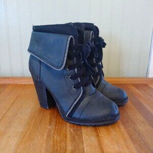 Charlotte Russe Grey Ankle Boots